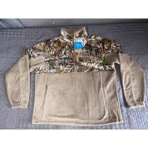 Columbia Mens PHG Fleece Jacket Mens XL Overlay 1/4 Zip Realtree Edge Camo